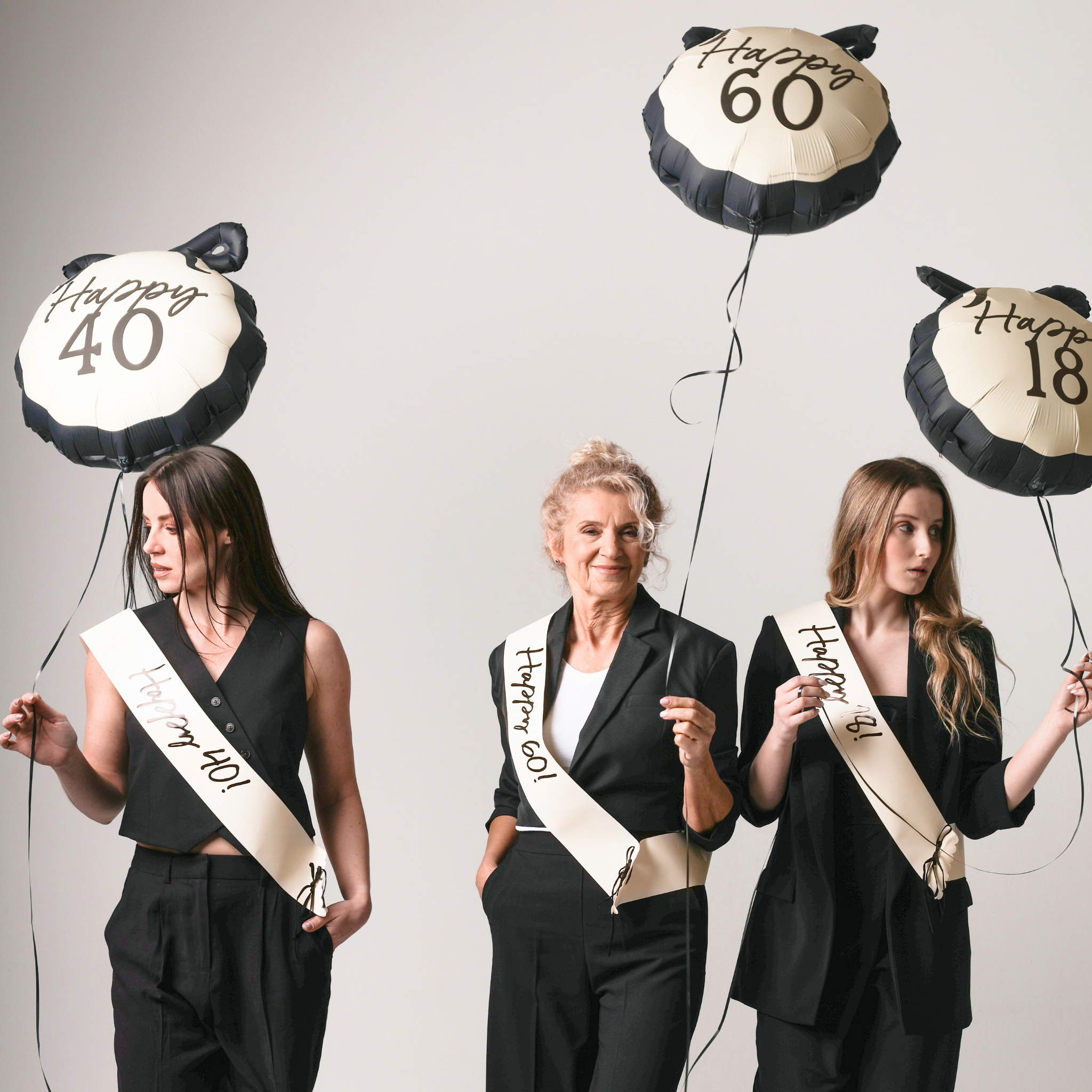 Schärpe "Happy 60" -hey-Party.de- Schärpen -#Variante_