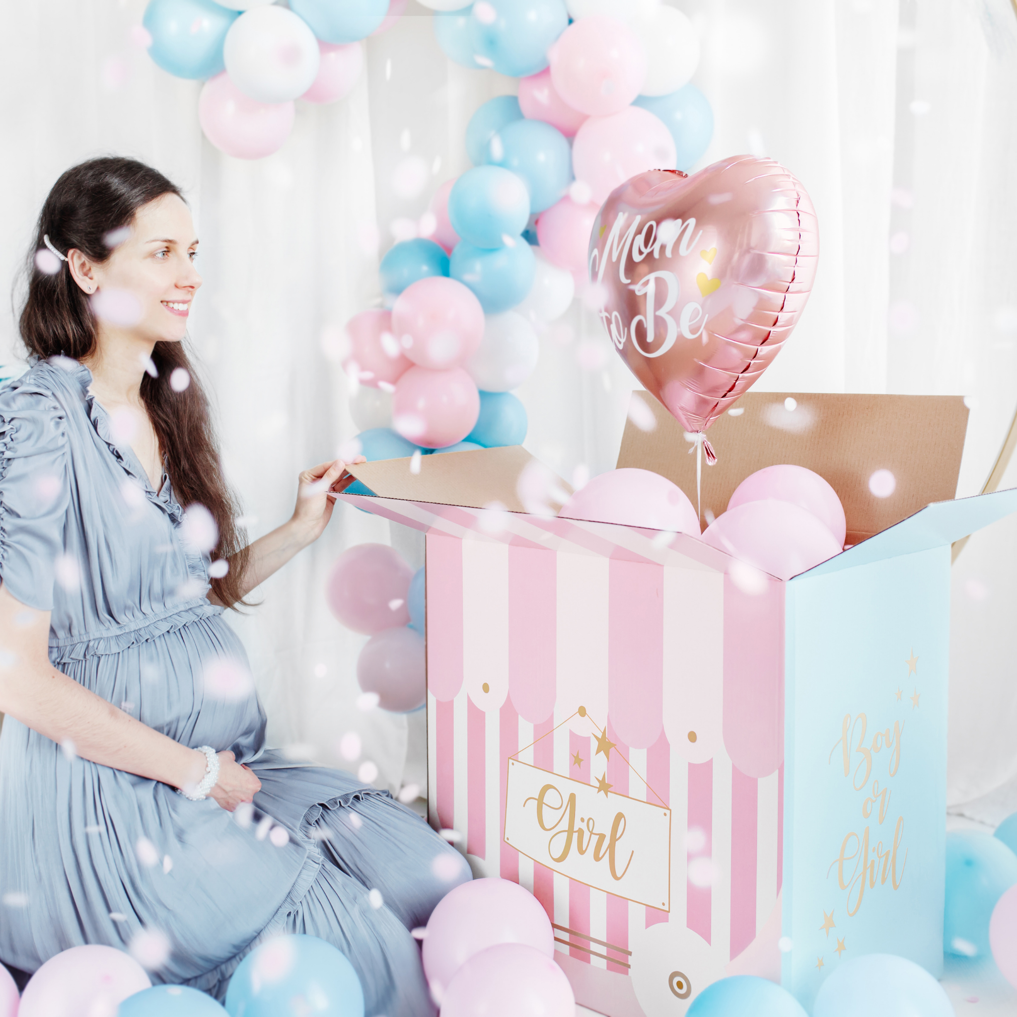 Karton XXL Gender Reveal (nur Abholung!) -hey-Party.de- Schachteln -#Variante_