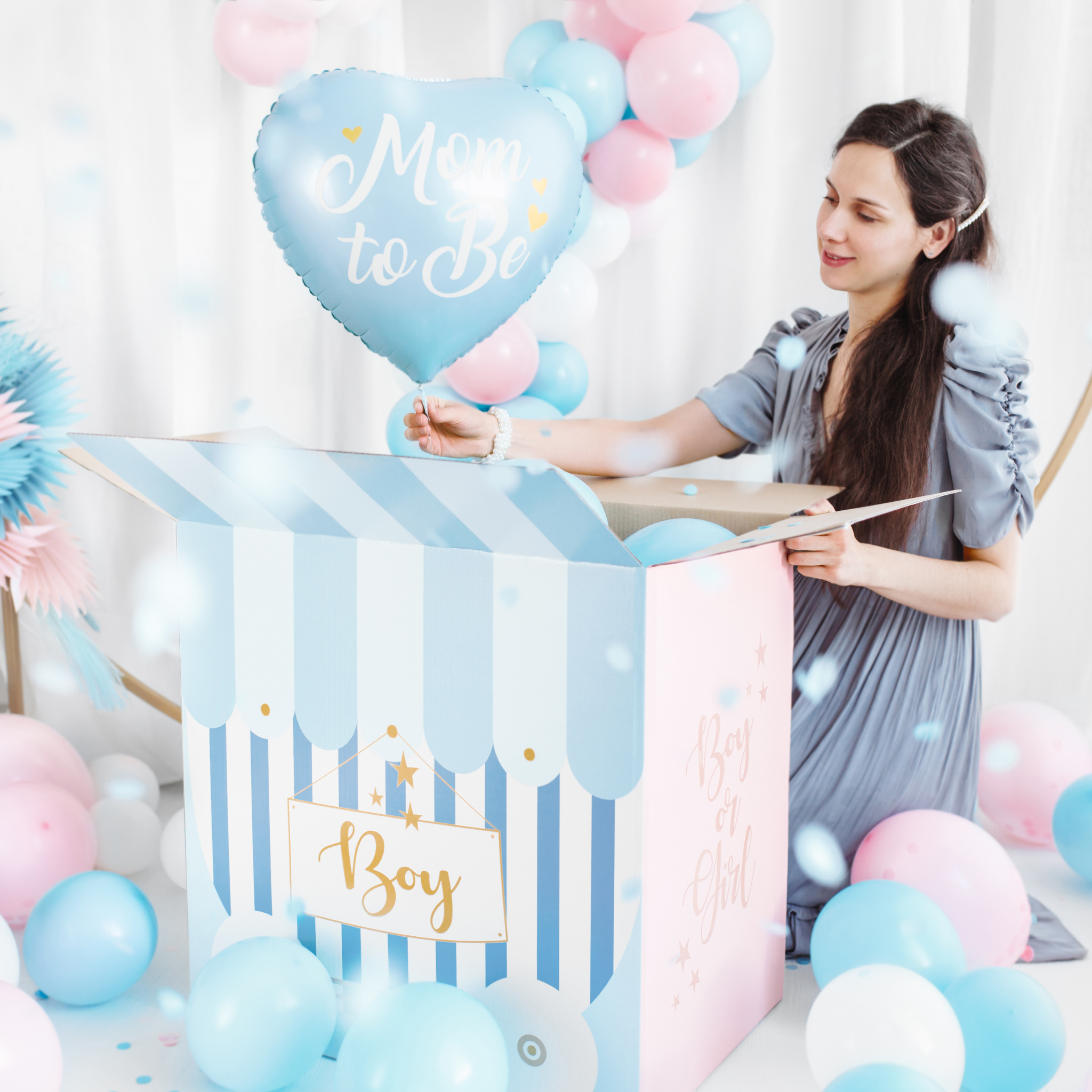 Karton XXL Gender Reveal (nur Abholung!) -hey-Party.de- Schachteln -#Variante_