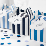 Geschenkboxen Blau gestreift -hey-Party.de- Schachteln -#Variante_