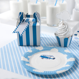 Geschenkboxen Blau gestreift -hey-Party.de- Schachteln -#Variante_