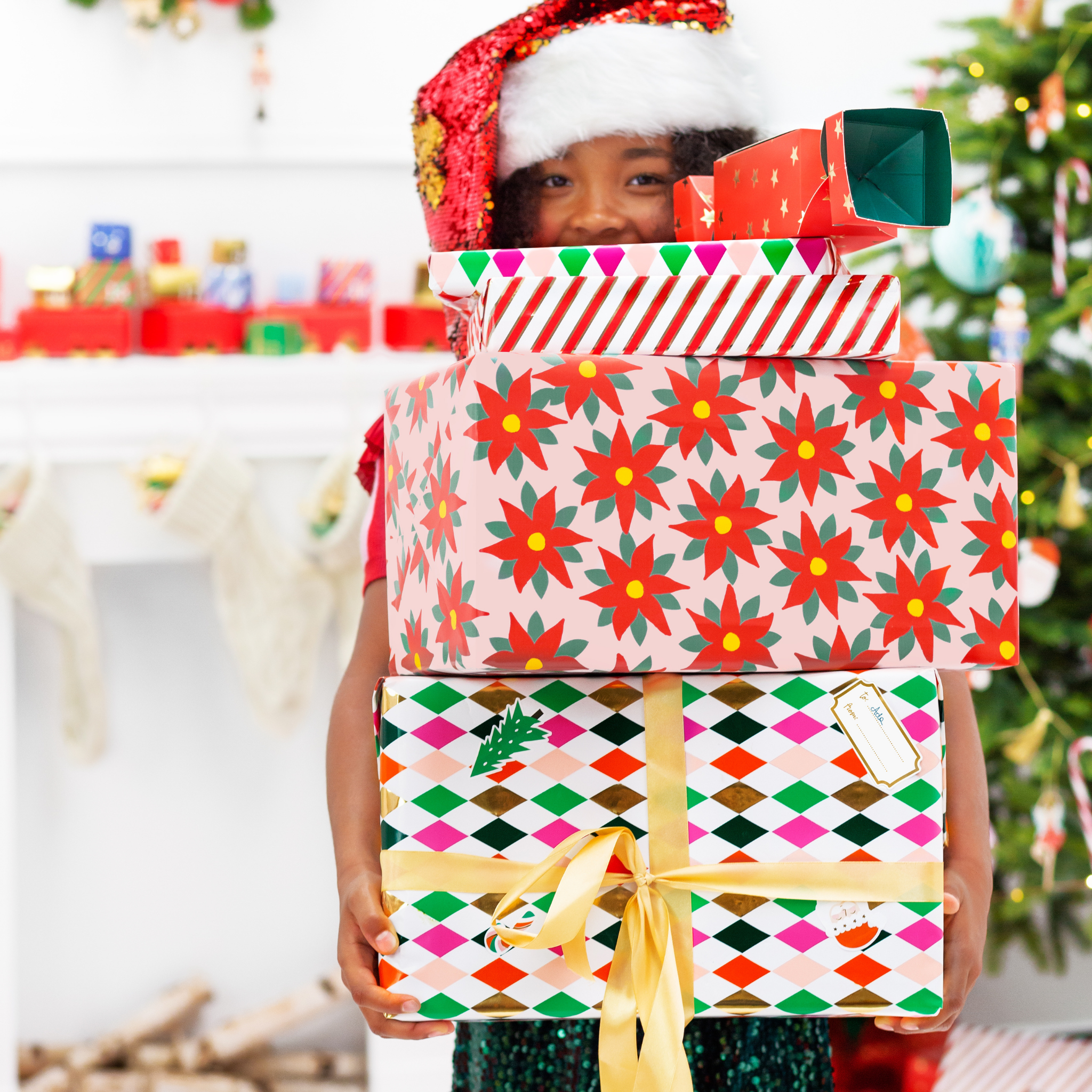 Geschenkpapier Rautenmuster Bunt -hey-Party.de- Geschenkverpackung -#Variante_