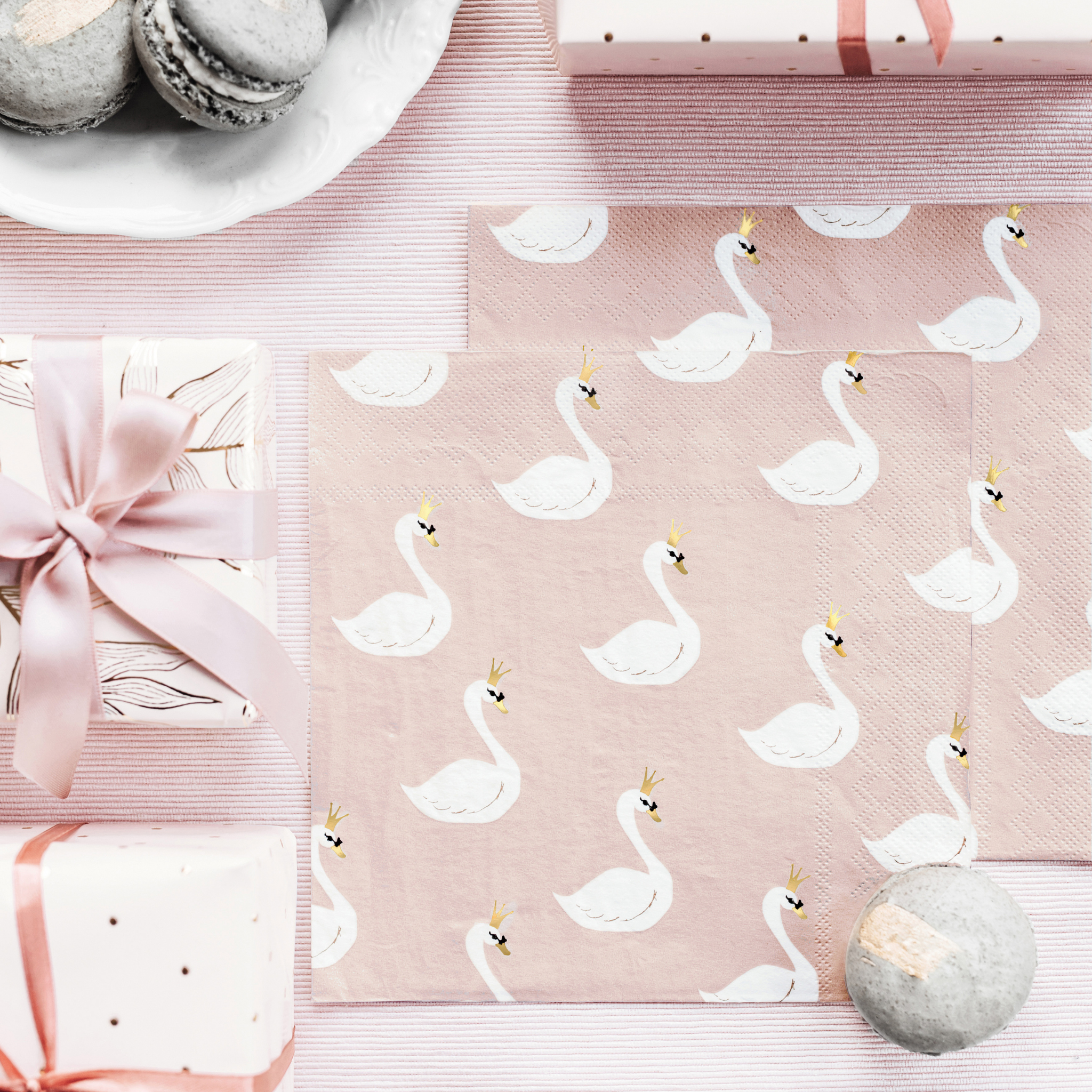 Geschenkpapier-Set Rosa & Gold -hey-Party.de- Geschenkverpackung -#Variante_