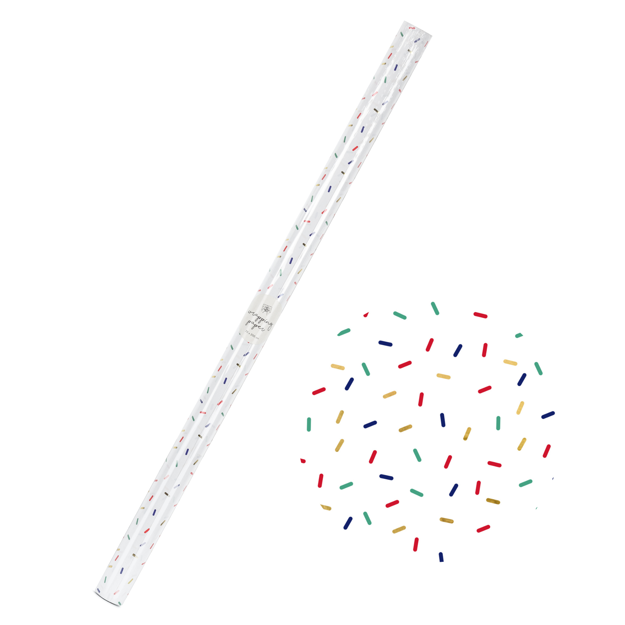 Geschenkpapier Streuselmuster Bunt -hey-Party.de- Geschenkverpackung -#Variante_