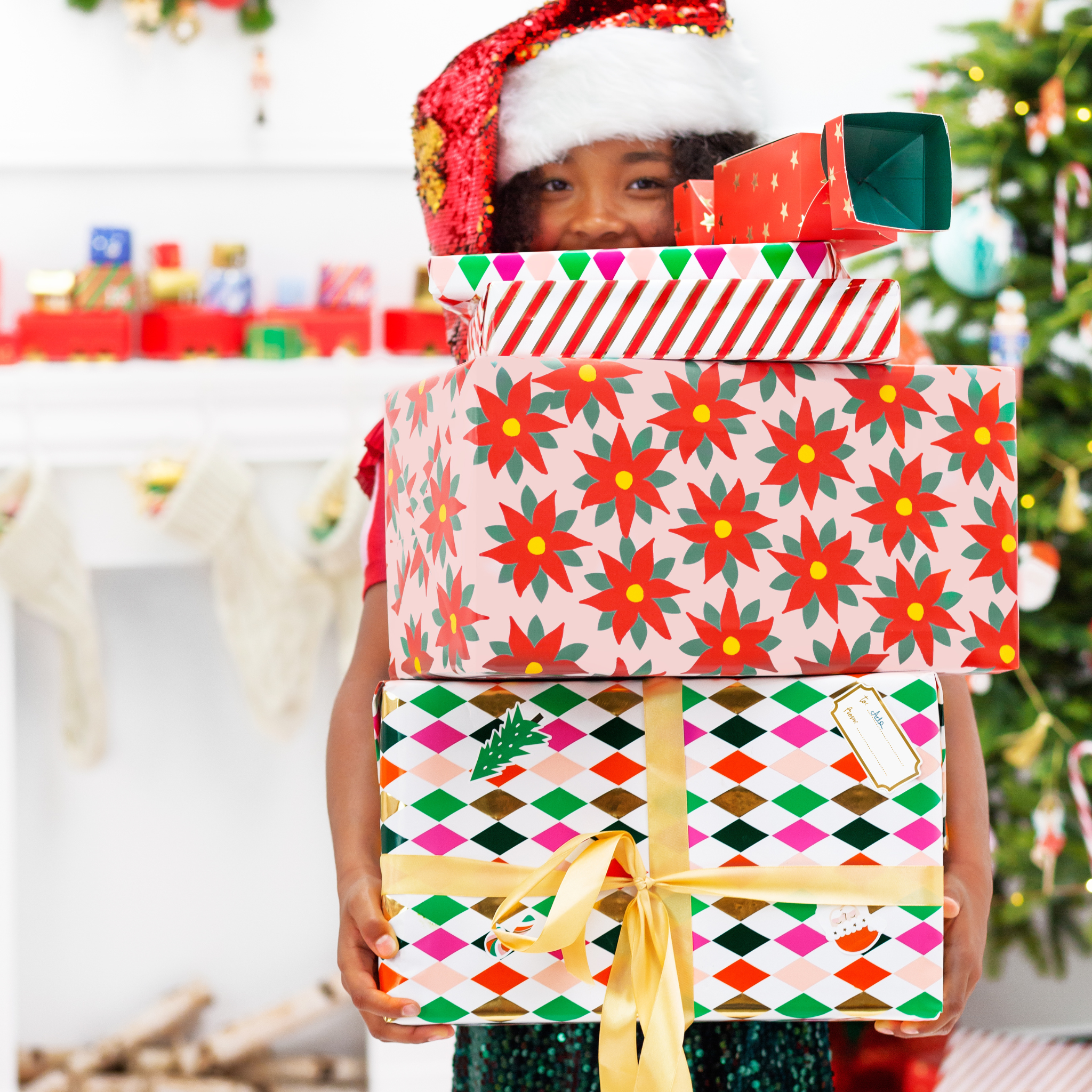 Geschenkpapier Rolle Weihnachtsstern -hey-Party.de- Geschenkverpackung -#Variante_