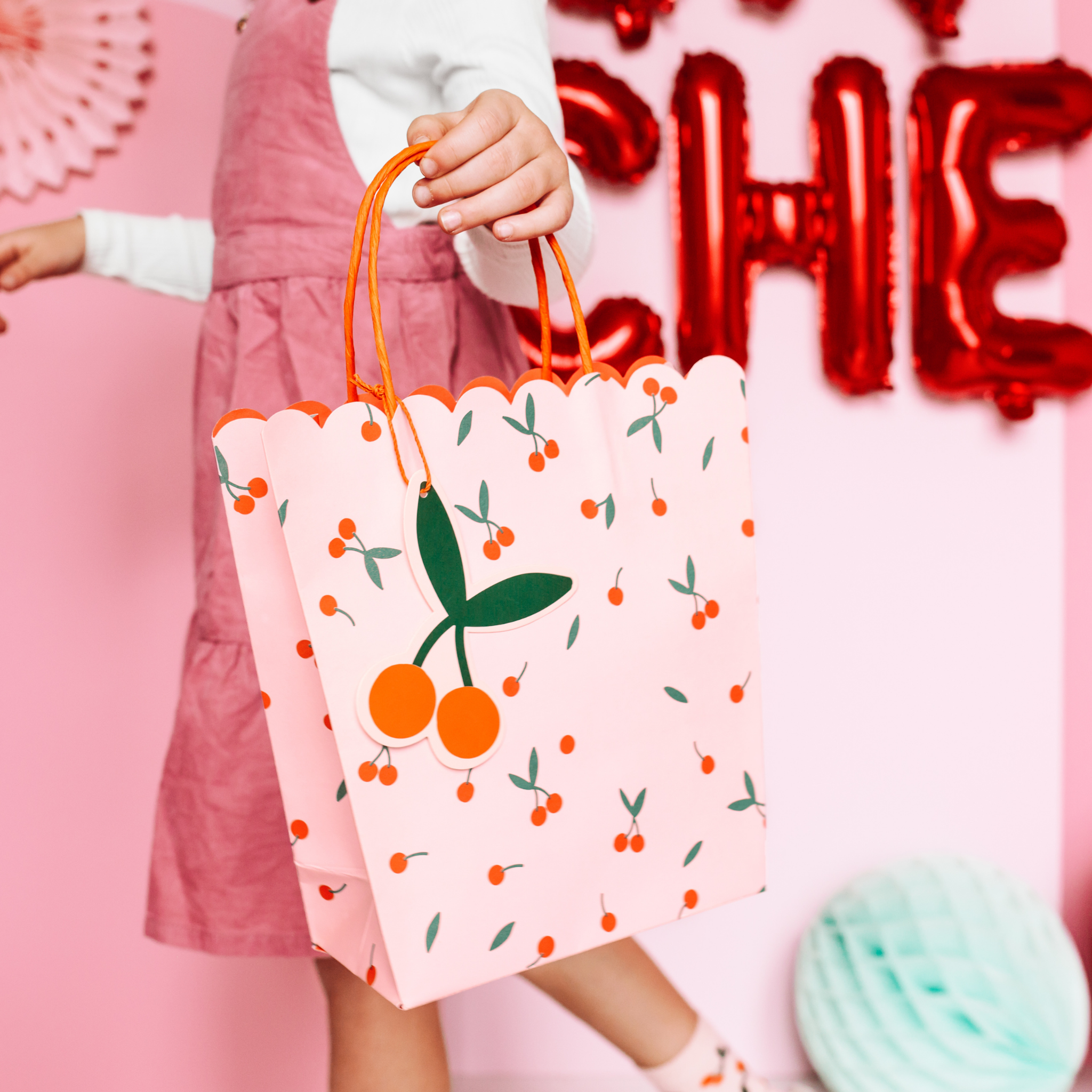 Geschenktüte Kirschen Groß -hey-Party.de- Geschenktütchen -#Variante_