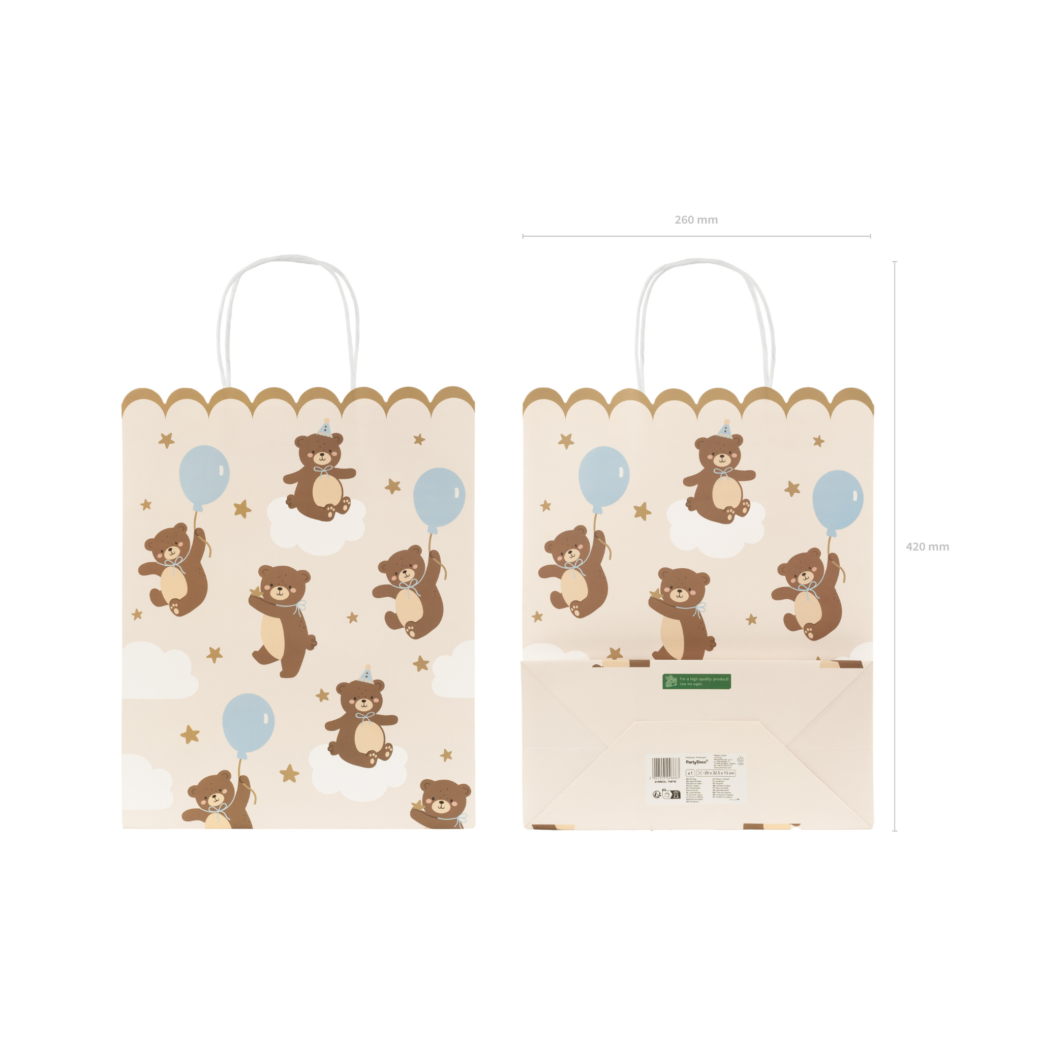 Geschenktüte Teddybären Groß -hey-Party.de- Geschenktütchen -#Variante_