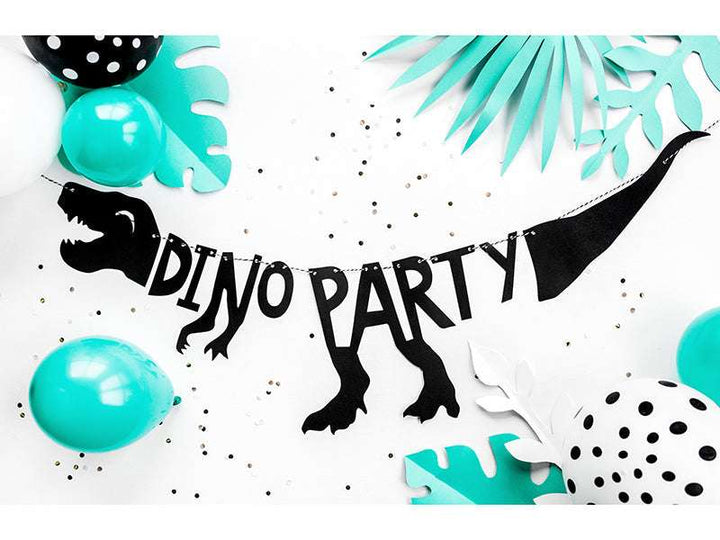 Girlande "Dino Party", 20x90 cm, Schwarz Girlanden Hey Party
