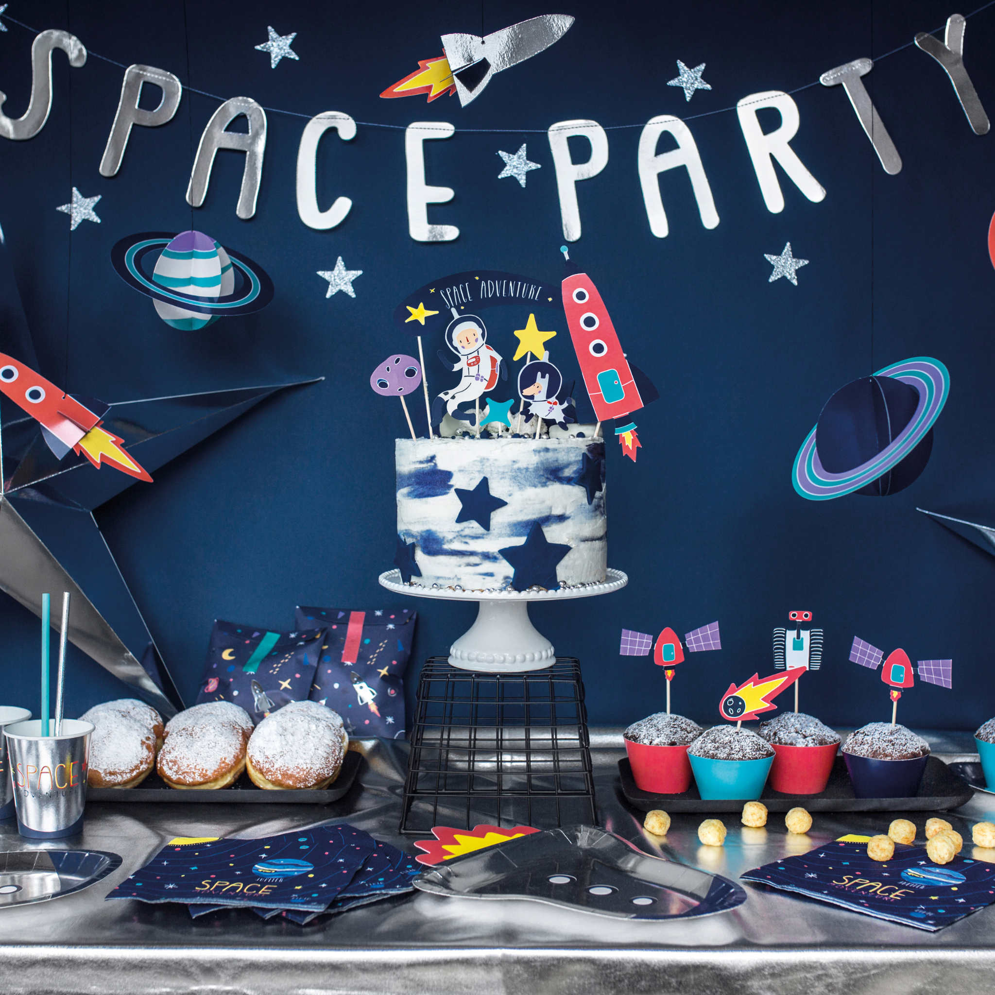 Girlande "Space Party" -hey-Party.de- Girlanden -#Variante_