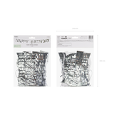 Girlande "Happy Birthday" Glitzer Silber -hey-Party.de- Girlanden -#Variante_