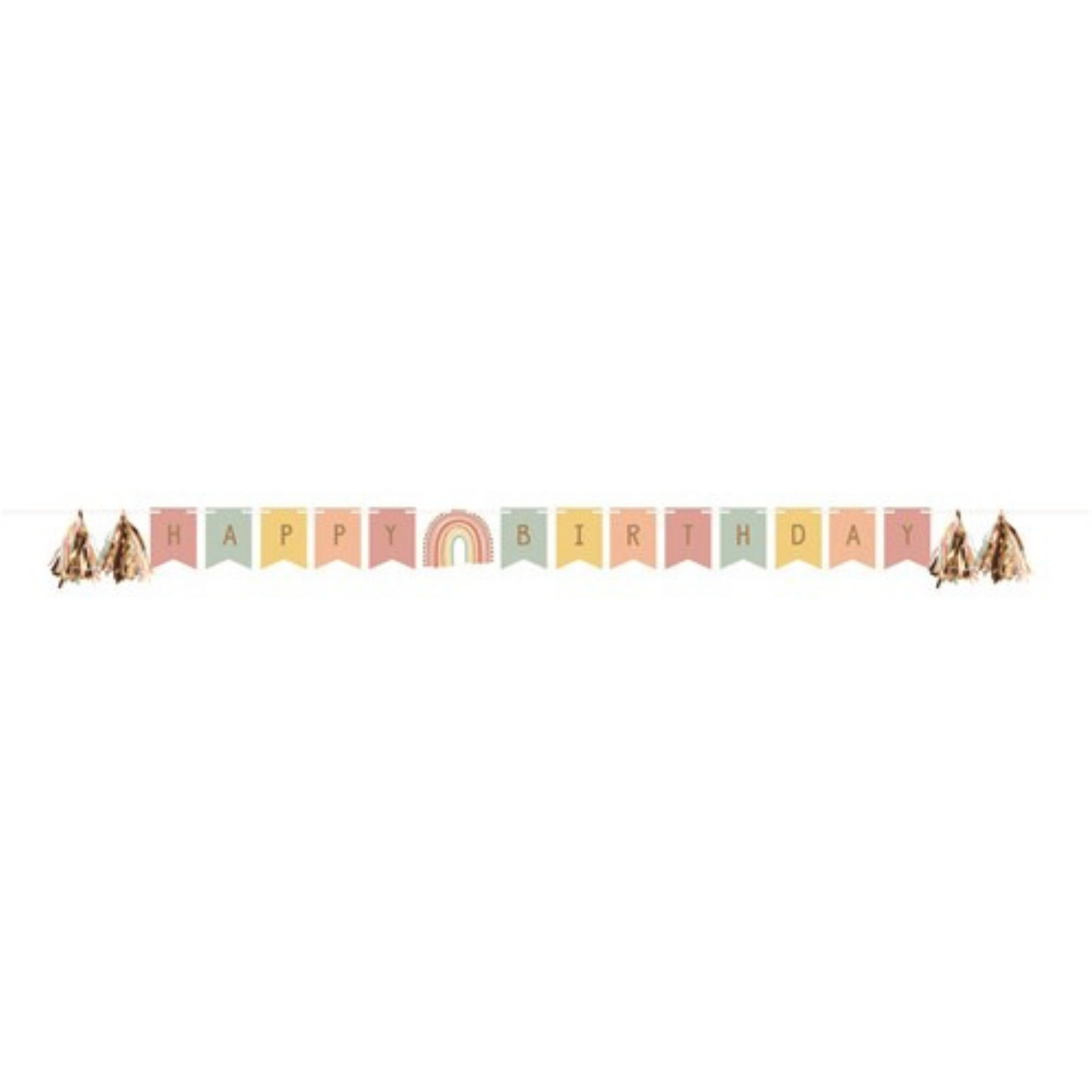 Girlande Boho Rainbow "Happy Birthday" -hey-Party.de- Girlanden -#Variante_