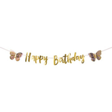 Girlande Butterfly Shimmer "Happy Birthday" -hey-Party.de- Girlanden -#Variante_