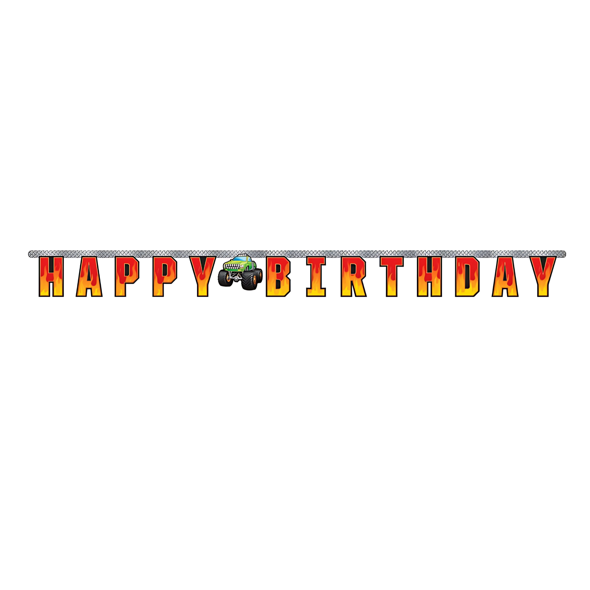 Girlande Monstertruck "Happy Birthday" -hey-Party.de- Girlanden -#Variante_