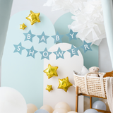 Girlande "Babyshower" Sterne Hellblau -hey-Party.de- Girlanden -#Variante_