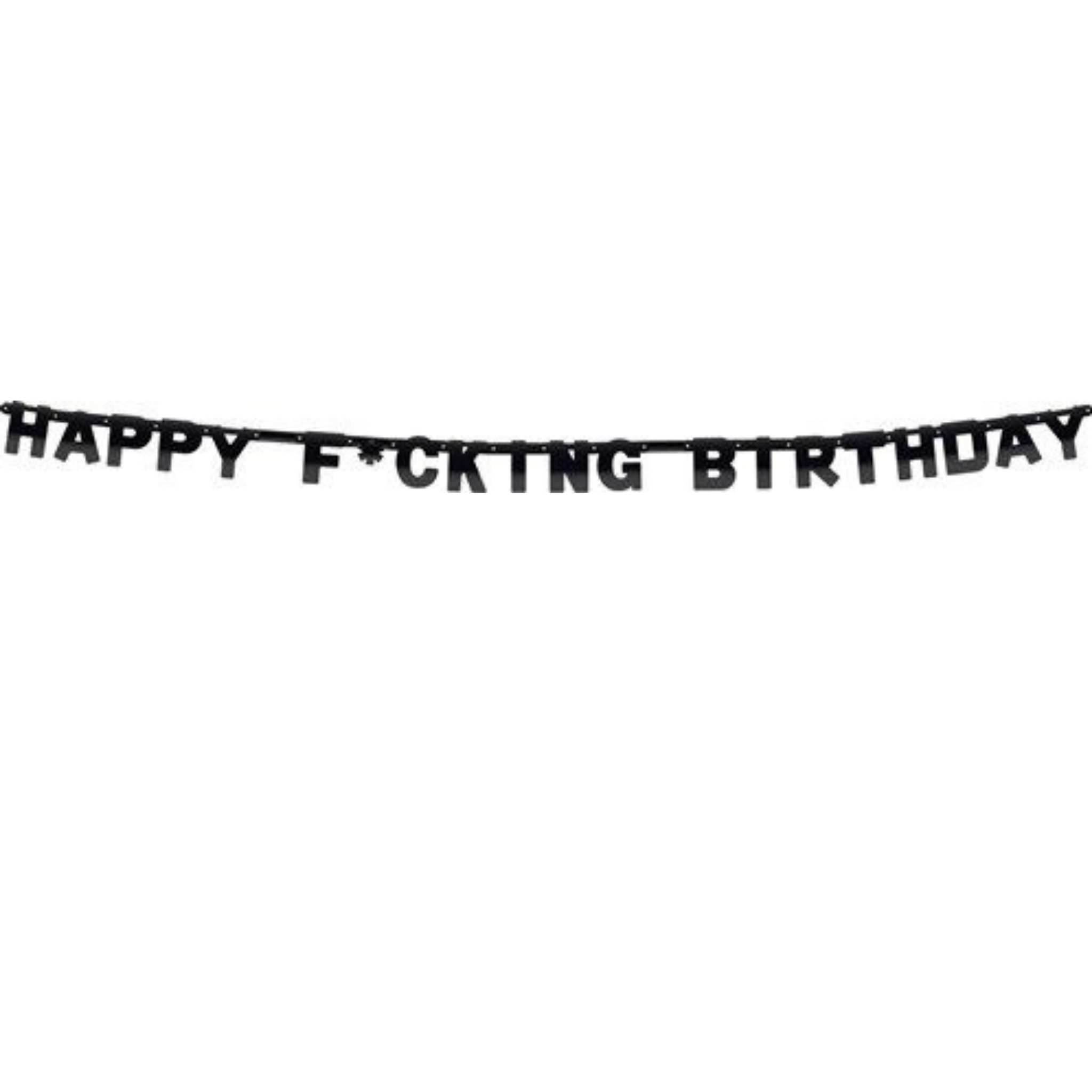 Girlande "Happy F*cking Birthday" Schwarz -hey-Party.de- Girlanden -#Variante_