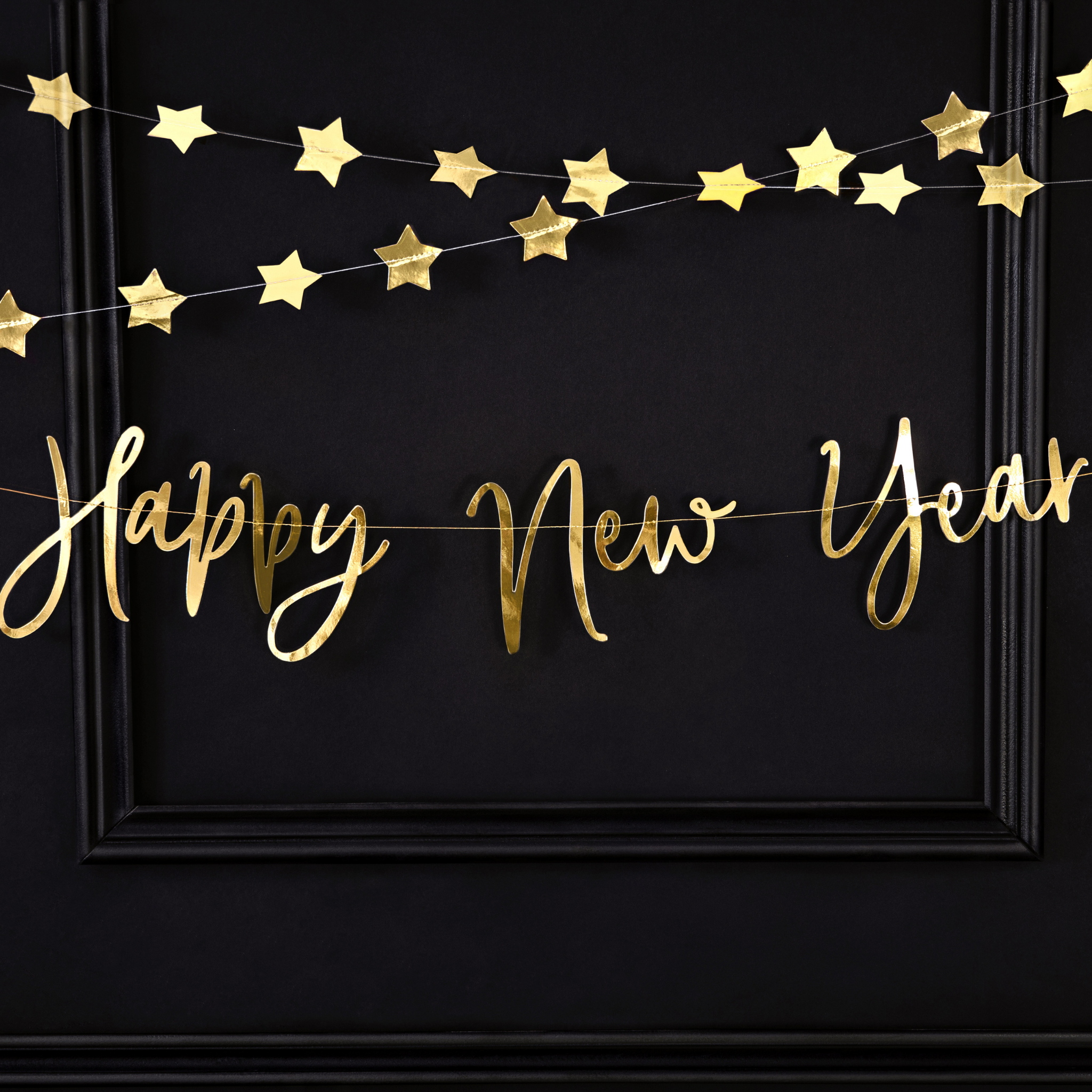 Girlande "Happy New Year" Gold -hey-Party.de- Girlanden -#Variante_