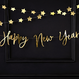 Girlande "Happy New Year" Gold -hey-Party.de- Girlanden -#Variante_