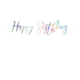 Girlande "Happy Birthday" Irisierend -hey-Party.de- Girlanden -#Variante_