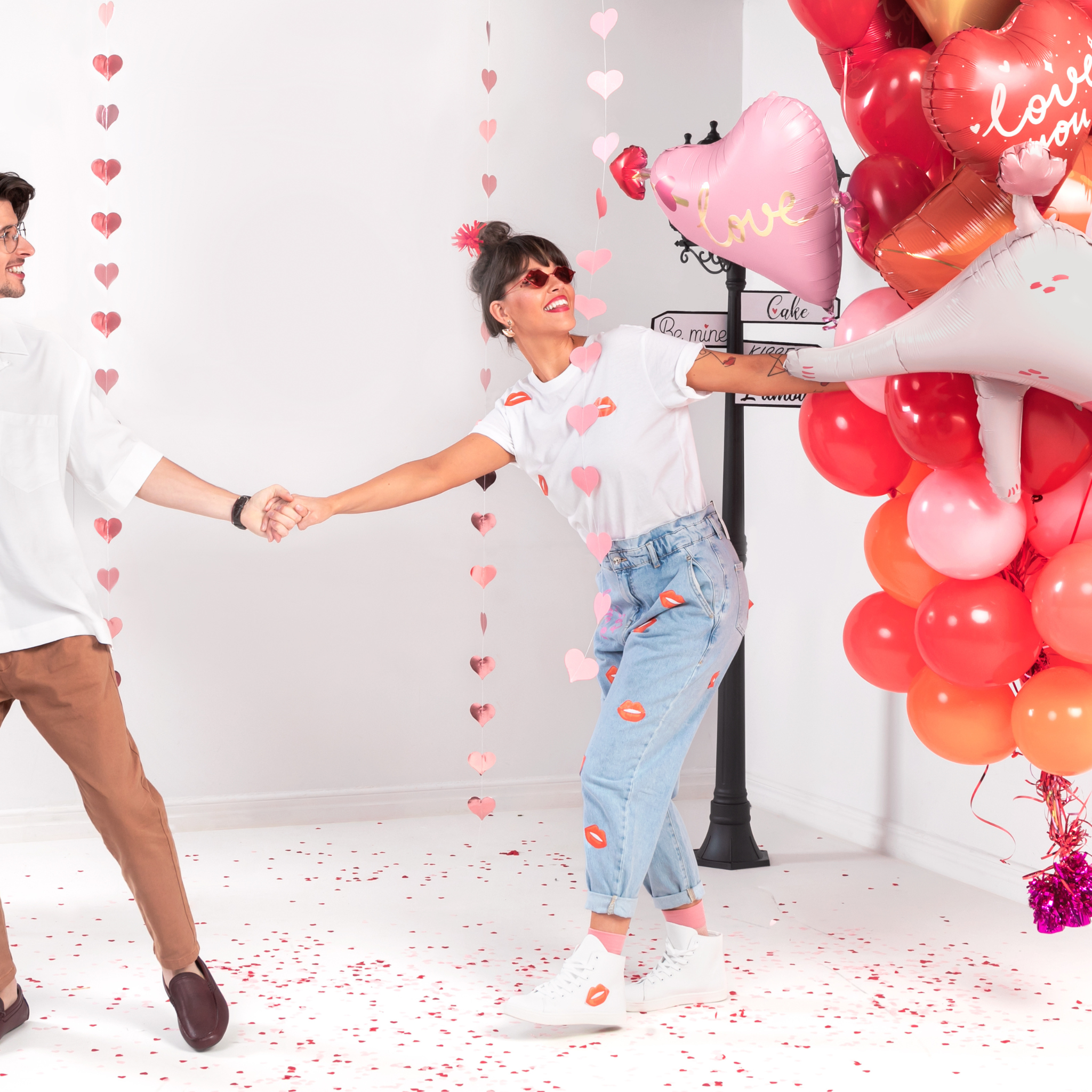 Girlande Herzen Roségold -hey-Party.de- Girlanden -#Variante_