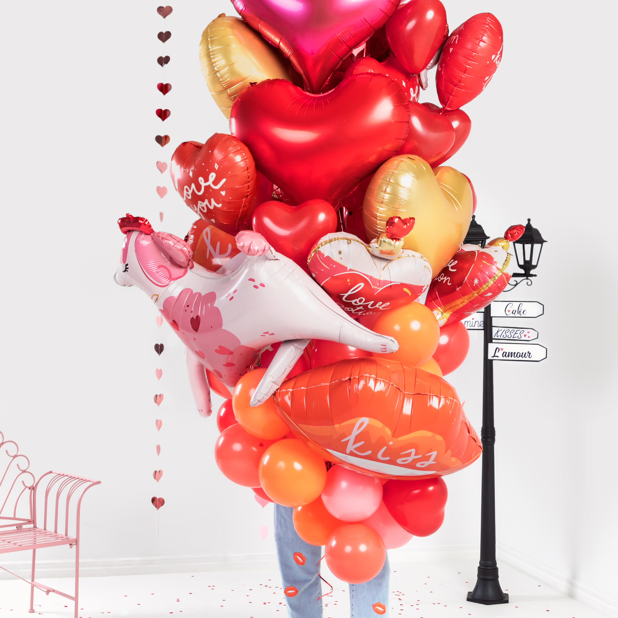 Girlande Herzen Roségold -hey-Party.de- Girlanden -#Variante_