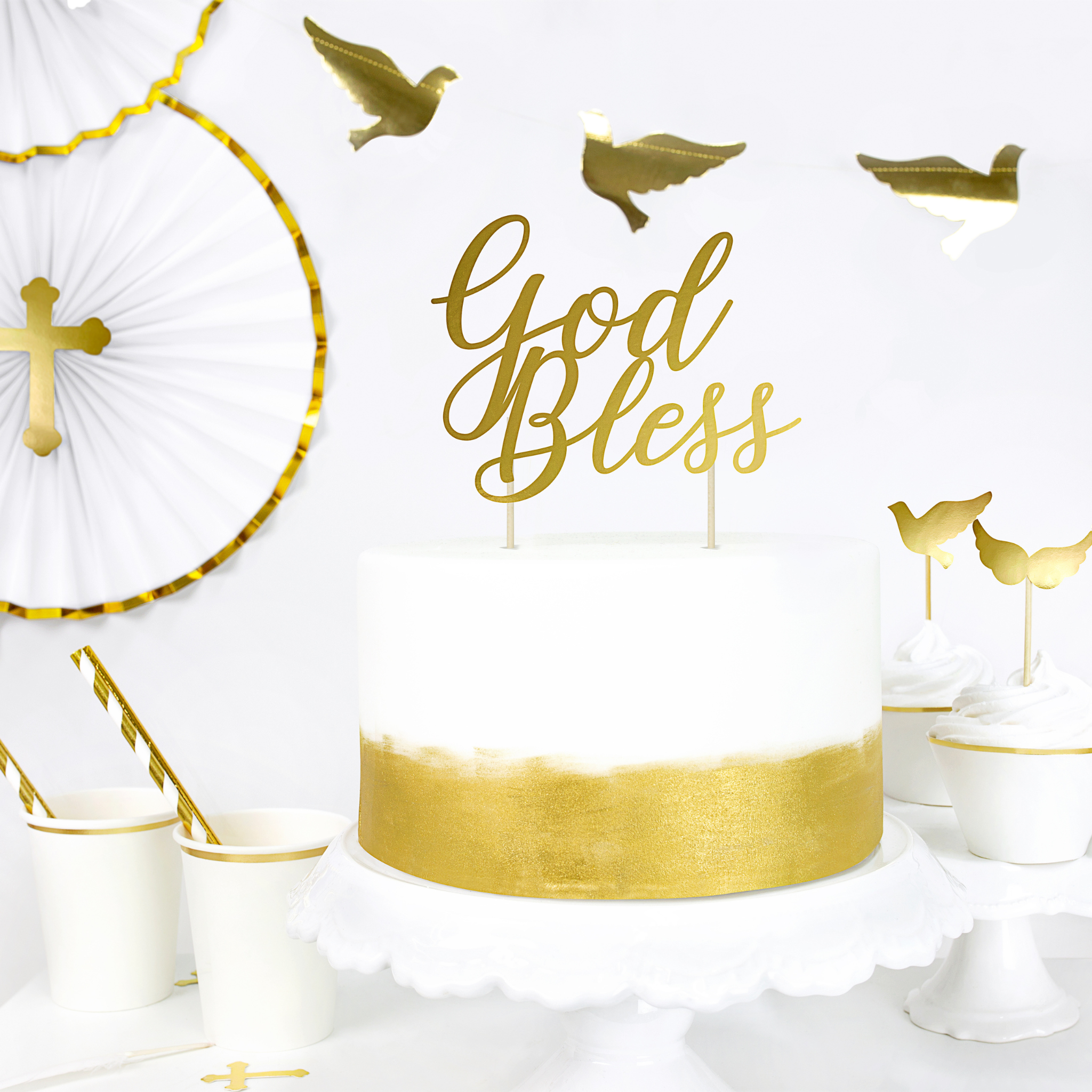 Girlande goldene Tauben -hey-Party.de- Girlanden -#Variante_