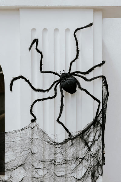 Deko Riesen-Spinne Schwarz, ca. 103 x 75 cm