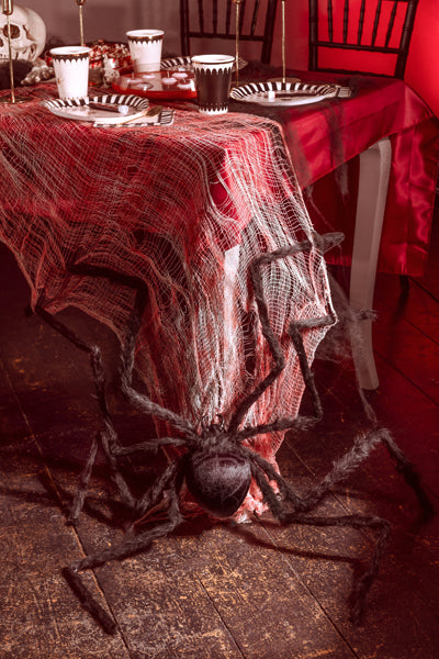 Deko Riesen-Spinne Schwarz, ca. 103 x 75 cm