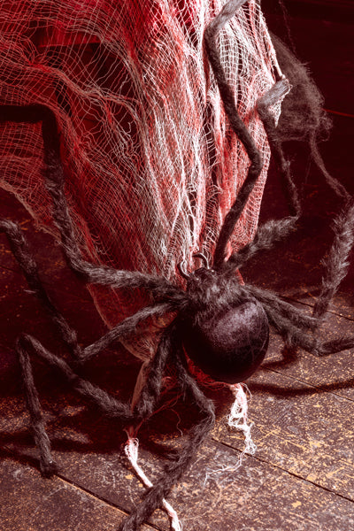 Deko Riesen-Spinne Schwarz, ca. 103 x 75 cm