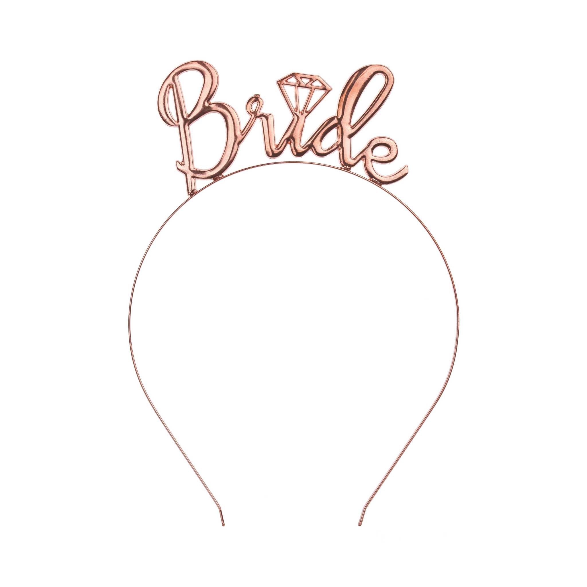 Haarreif "Bride" Roségold -hey-Party.de- Accessoires zum Feiern -#Variante_