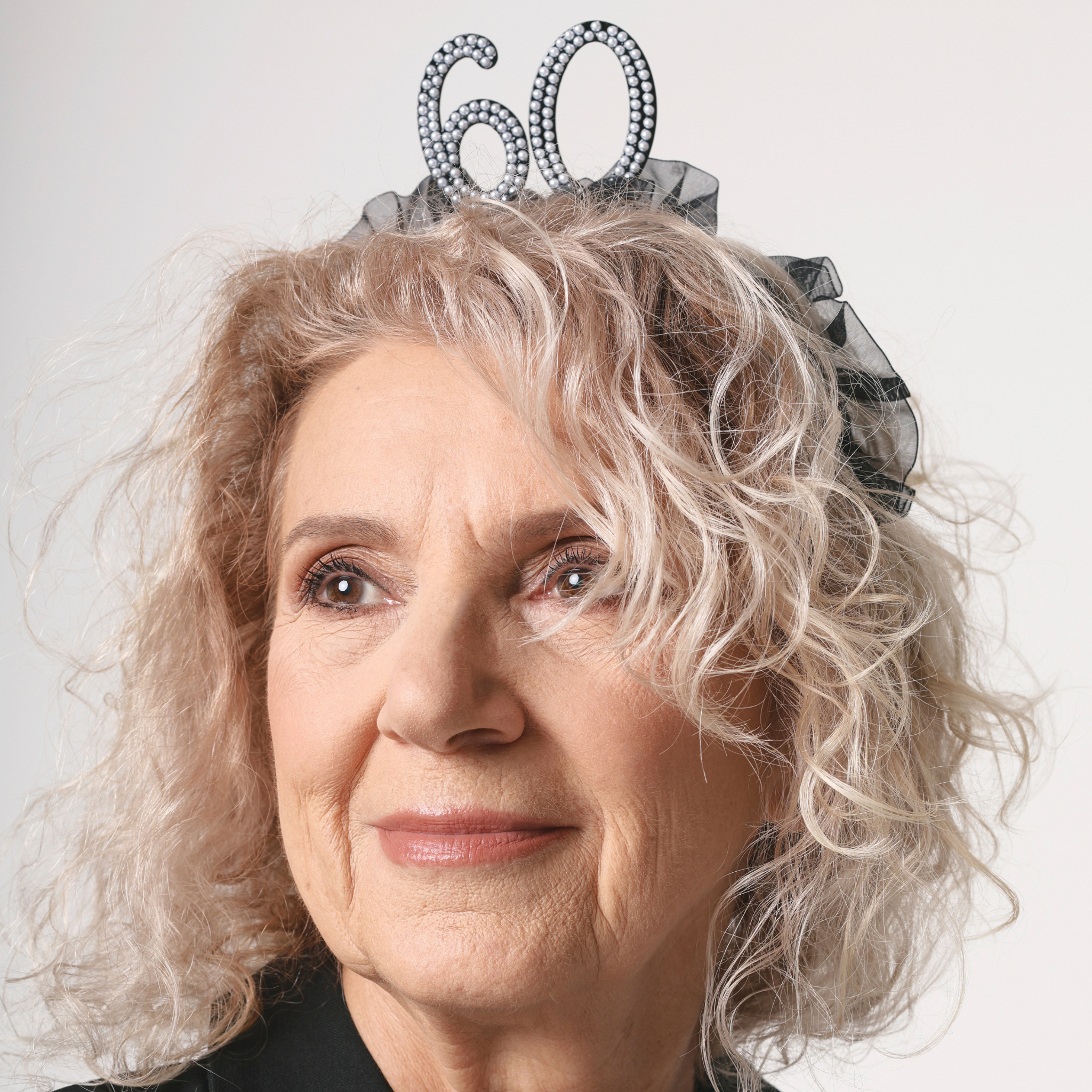 Haarreif "60" Rüschen Schwarz -hey-Party.de- Partyhütchen -#Variante_