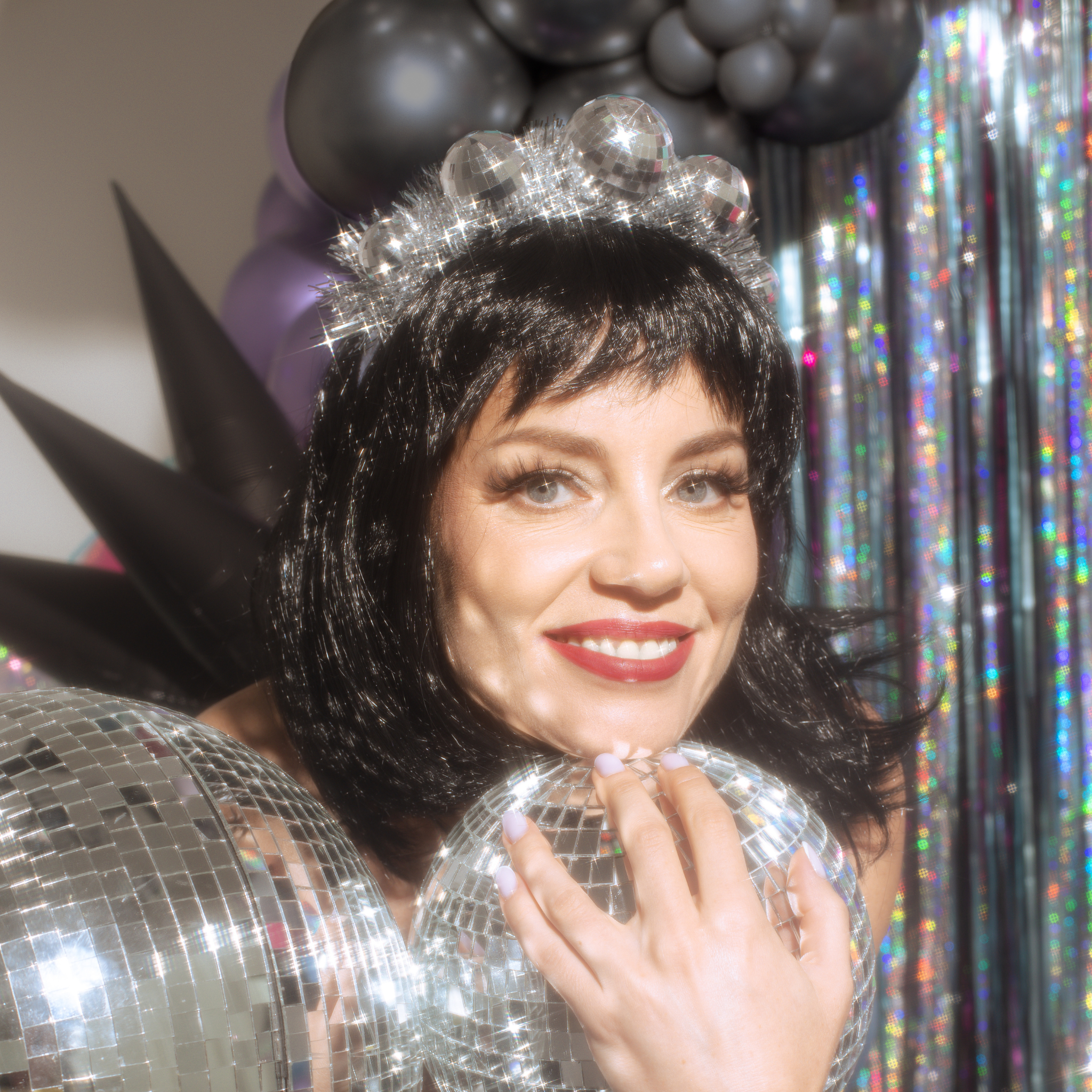 Haarreif Discokugel -hey-Party.de- Partyhütchen -#Variante_