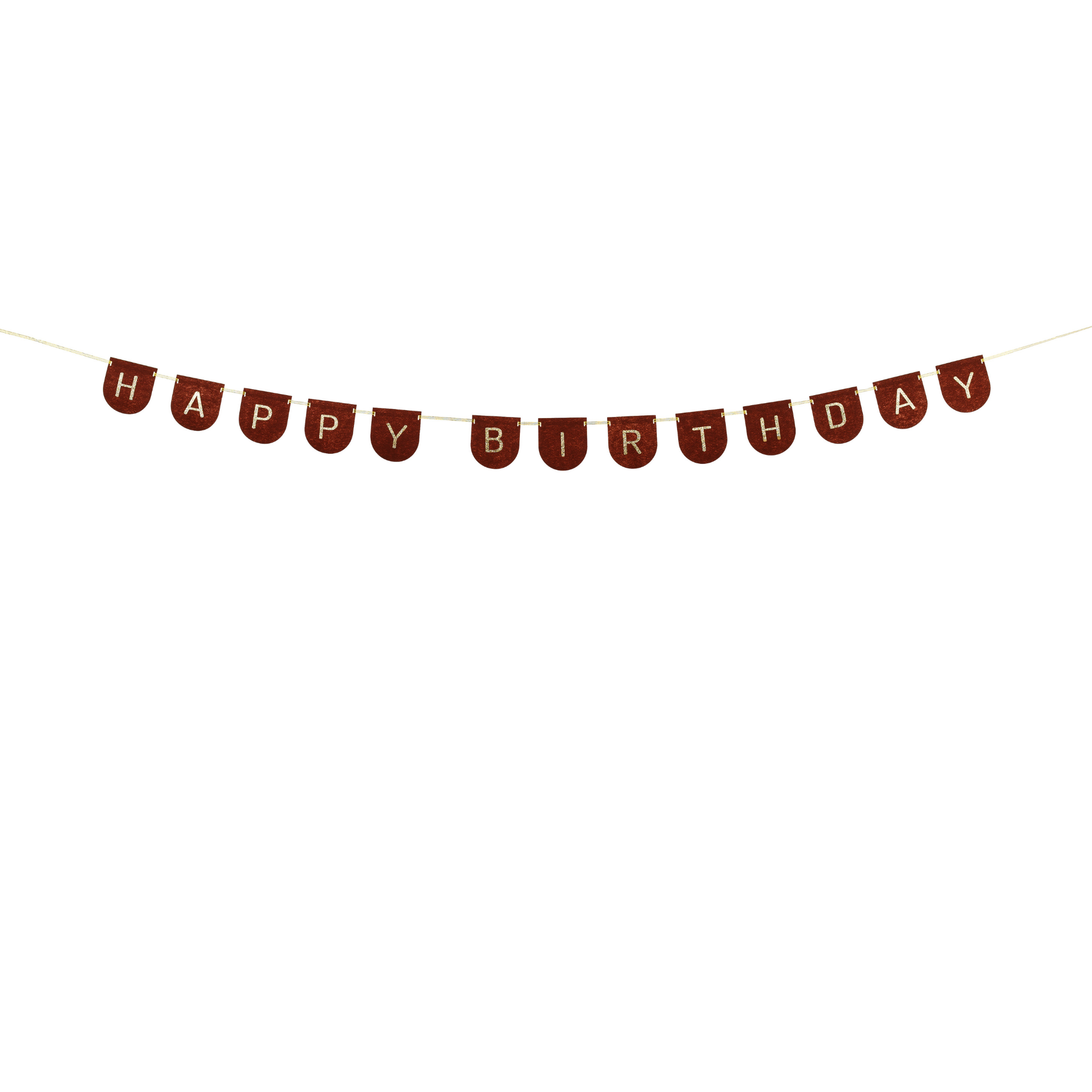 Filz-Girlande "Happy Birthday" Braun -hey-Party.de- Girlanden -#Variante_