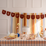 Filz-Girlande "Happy Birthday" Braun -hey-Party.de- Girlanden -#Variante_