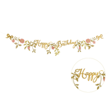 Girlande Happy Birthday Blumen -hey-Party.de- Girlanden -#Variante_