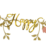Girlande Happy Birthday Blumen -hey-Party.de- Girlanden -#Variante_