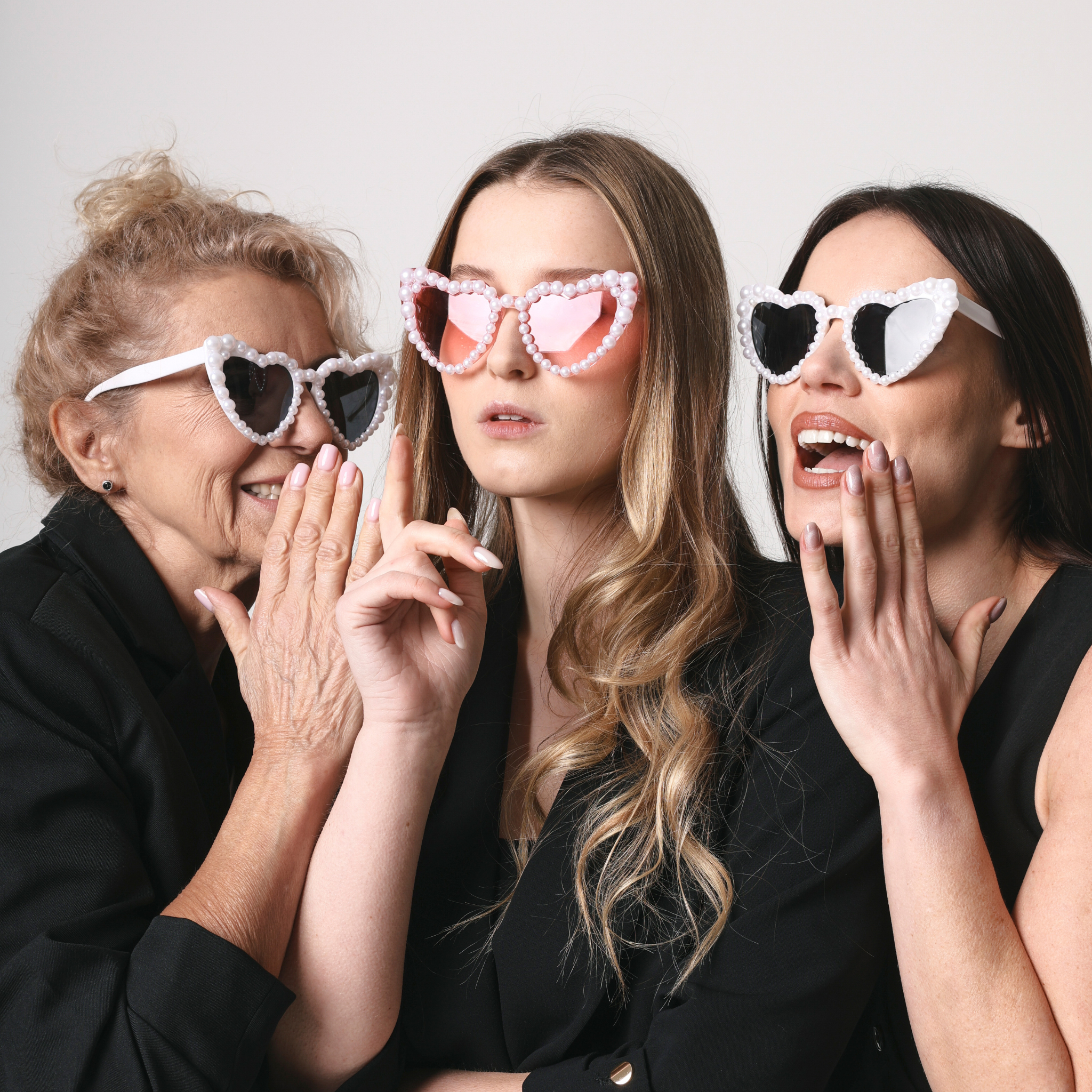 Herz- Brille mit Perlen Rosa -hey-Party.de- Brillen -#Variante_