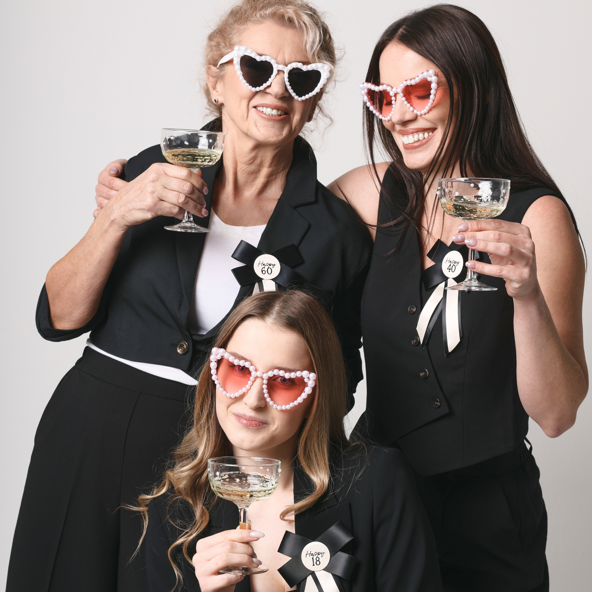 Herz- Brille mit Perlen Rosa -hey-Party.de- Brillen -#Variante_