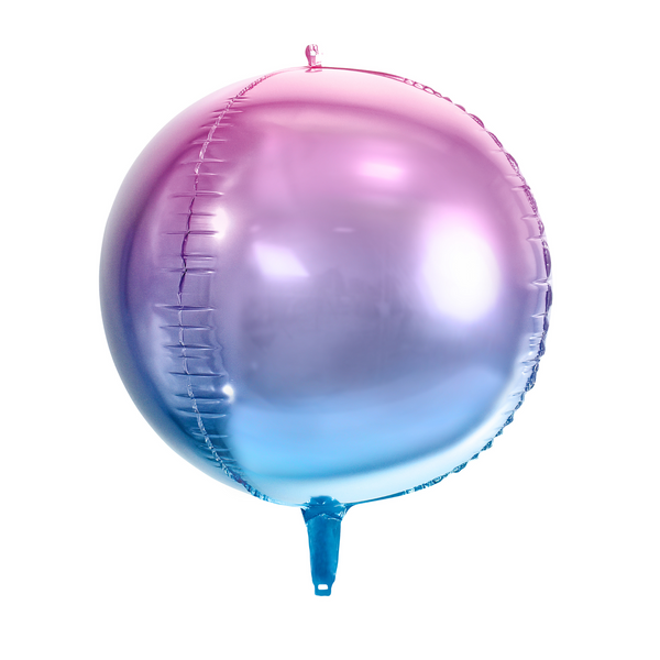 Folienballon Kugel Ombre Lila-Blau