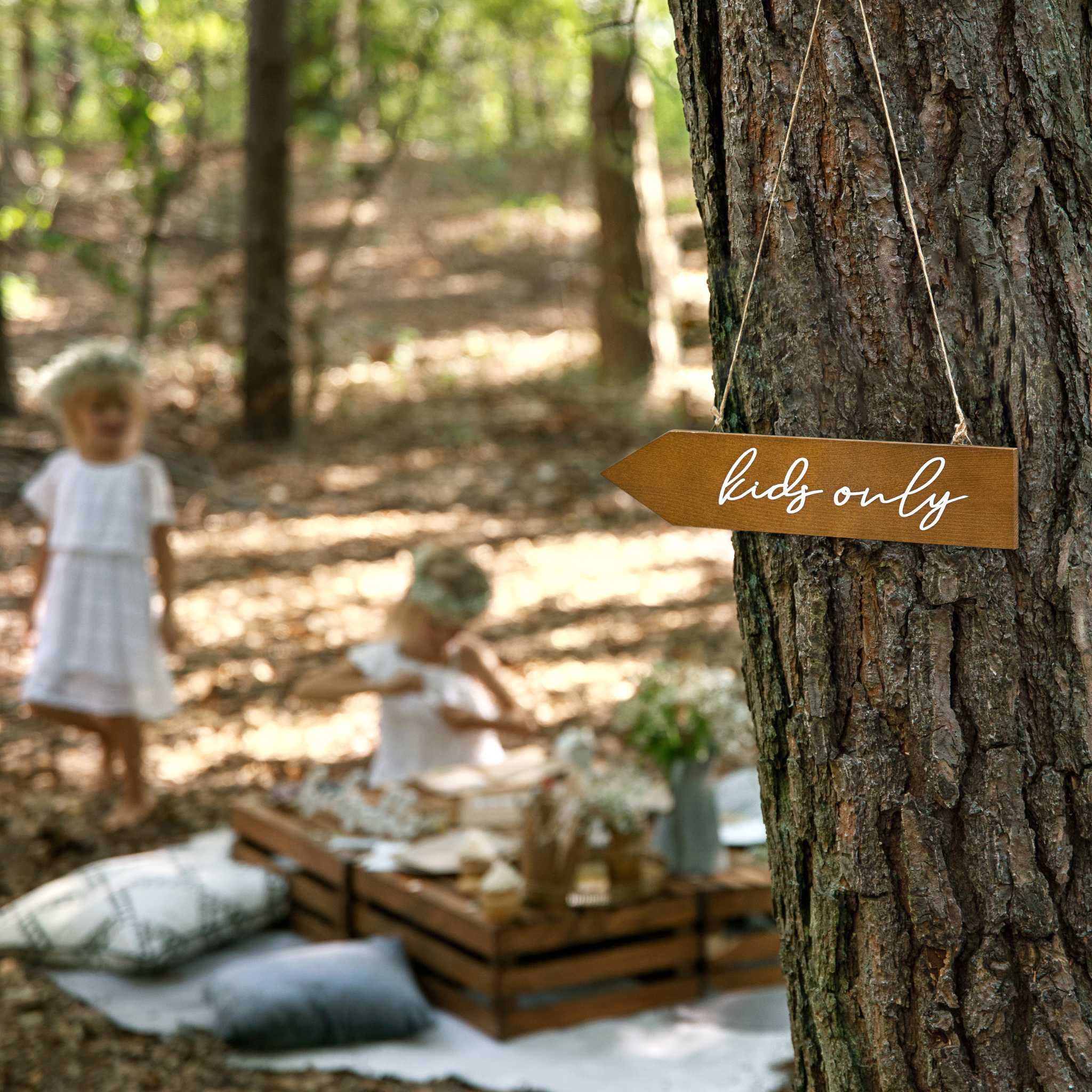 Holzwegweiser "Kids only" -hey-Party.de- Accessoires zum Feiern -#Variante_