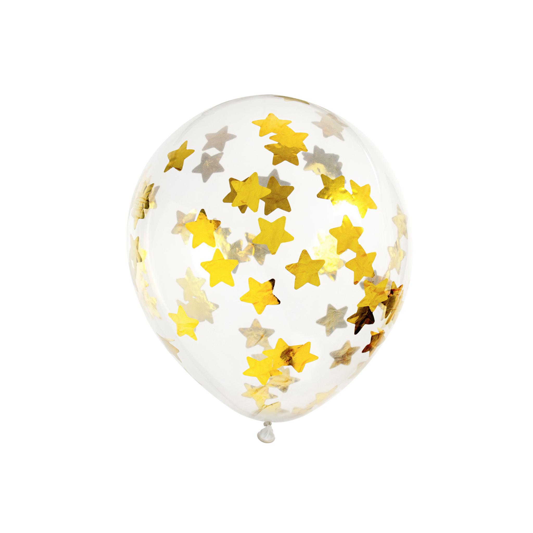 Konfettiballons Sterne Gold -hey-Party.de- Latexballons -#Variante_