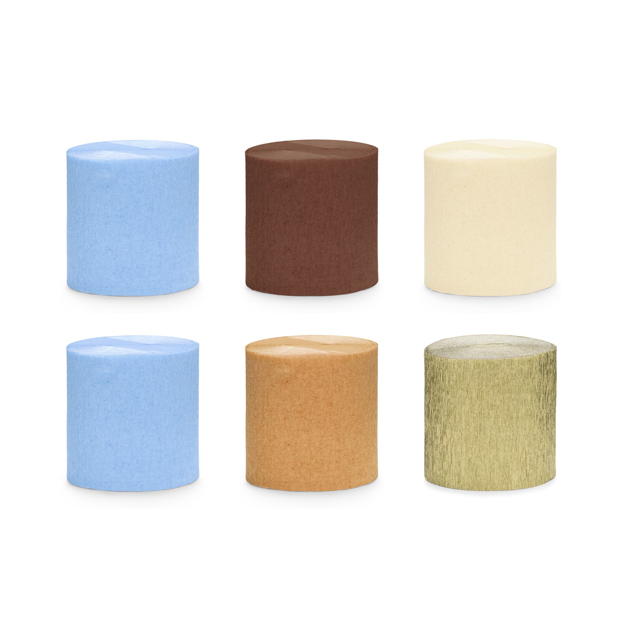 Kreppbänder Blau & Braun -hey-Party.de- Hängedekoration -#Variante_