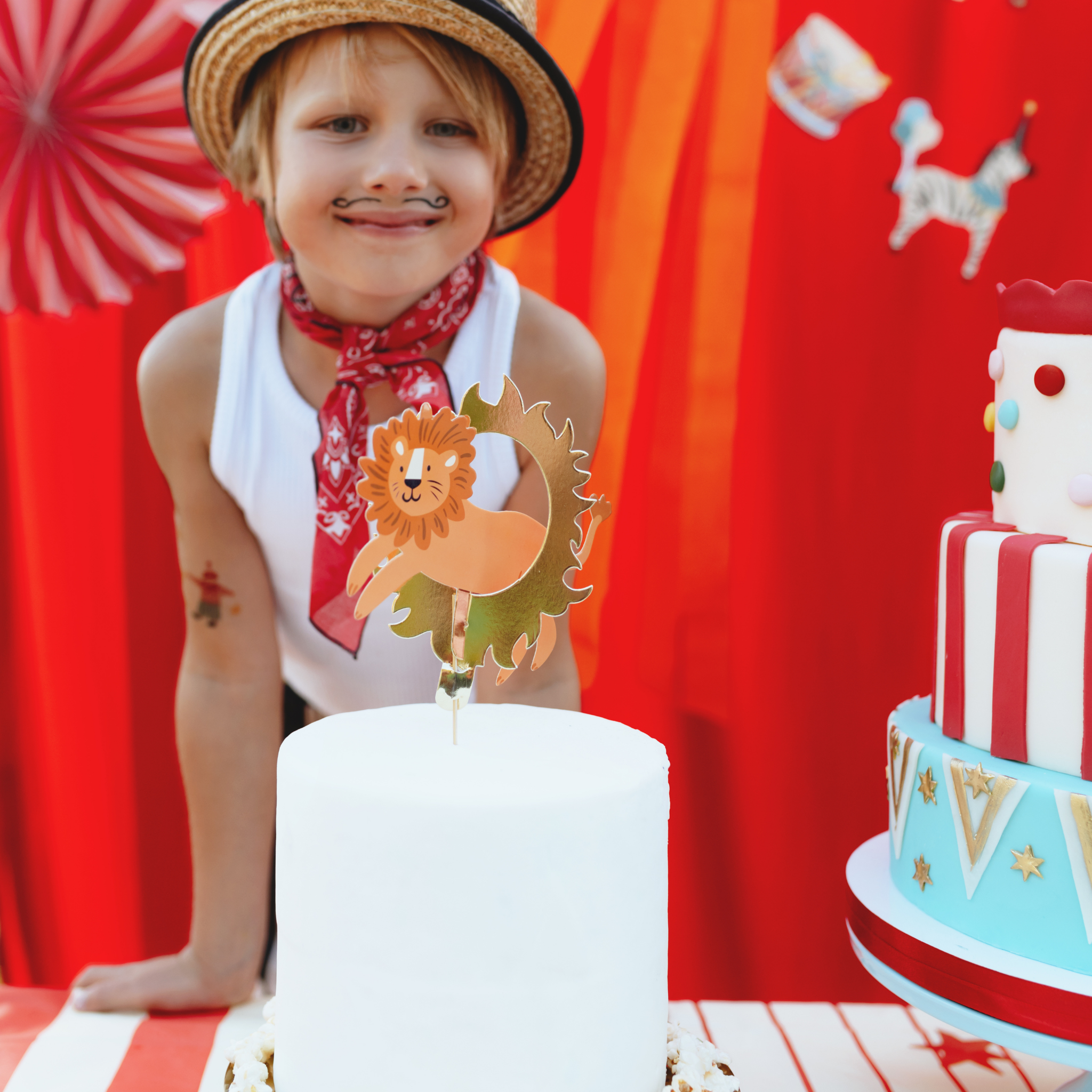 Tortentopper Löwe -hey-Party.de- Cupcake- und Kuchen-Topper -#Variante_