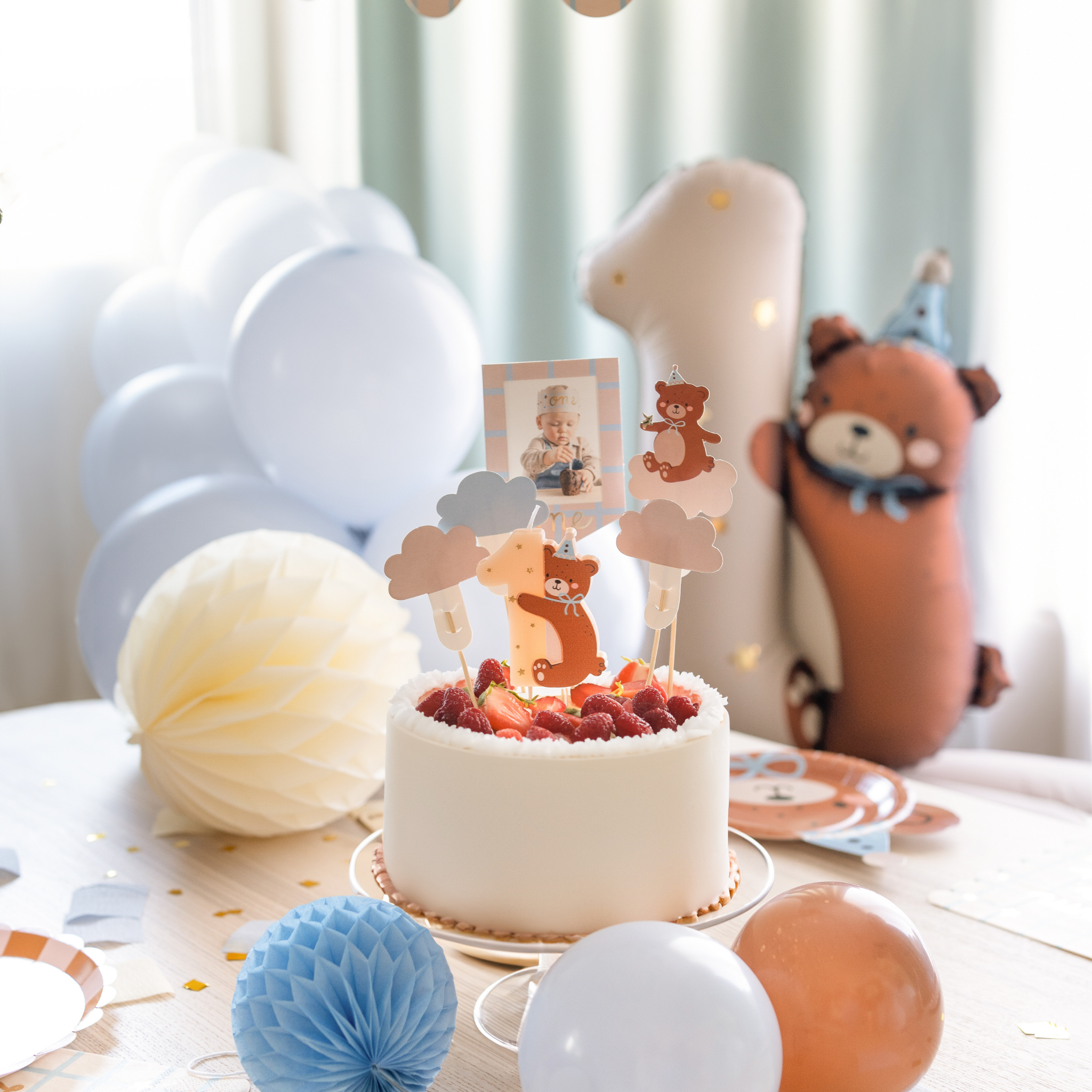 Tortentopper Teddybär -hey-Party.de- Cupcake- und Kuchen-Topper -#Variante_