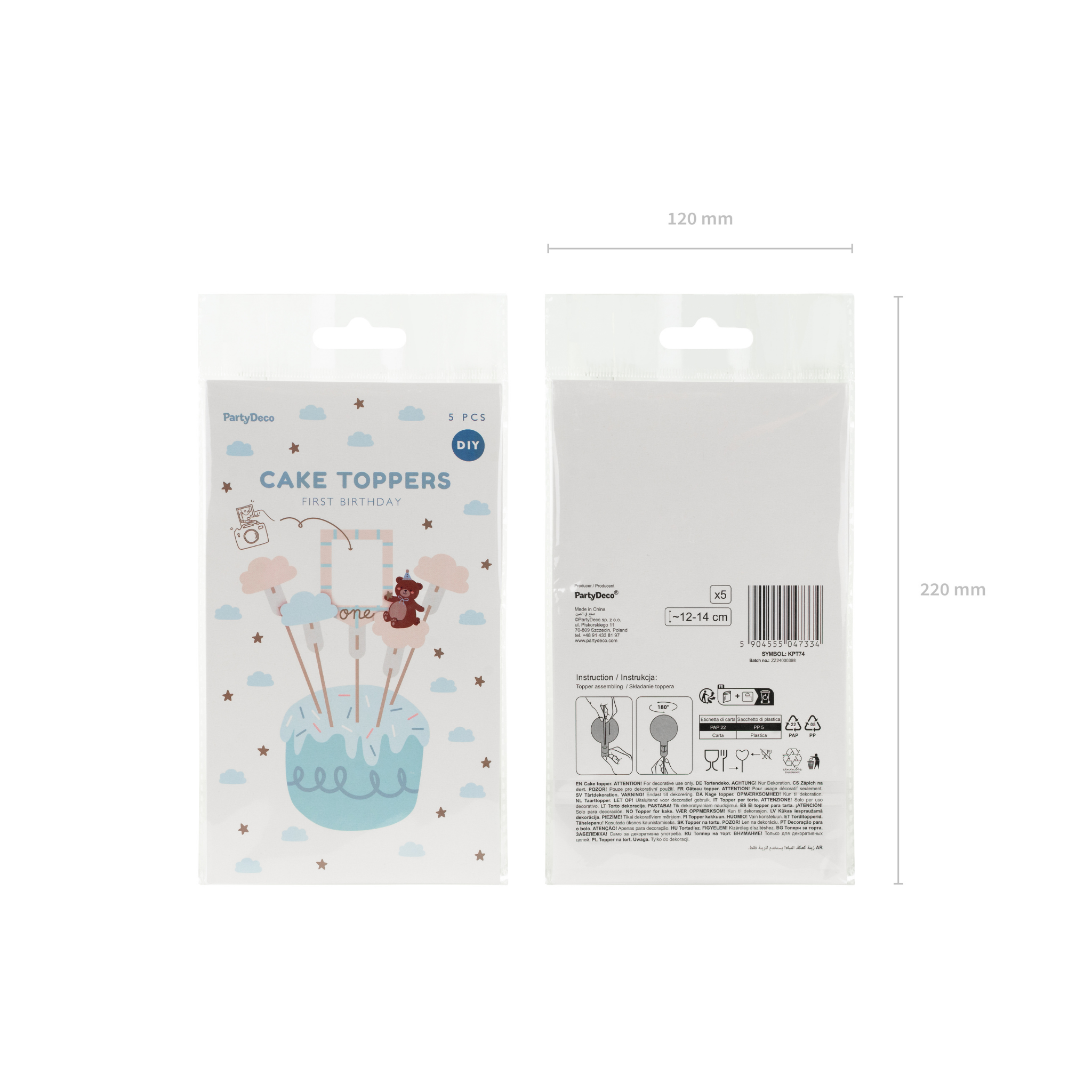 Tortentopper Teddybär -hey-Party.de- Cupcake- und Kuchen-Topper -#Variante_