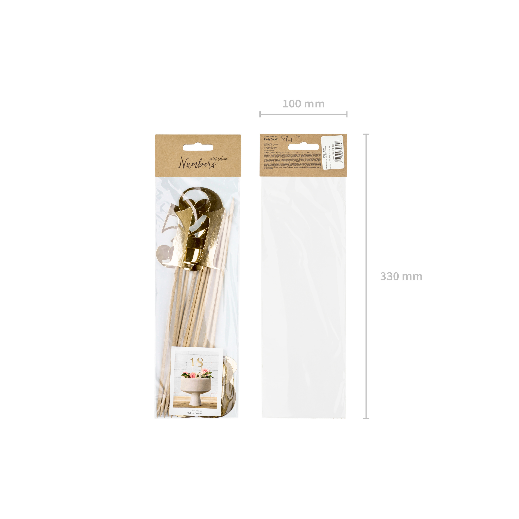 Kuchentopper Zahlen Tischnummern Gold -hey-Party.de- Cupcake- und Kuchen-Topper -#Variante_