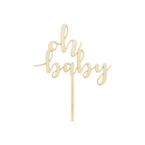 Caketopper "Oh Baby" Holz -hey-Party.de- Cupcake- und Kuchen-Topper -#Variante_