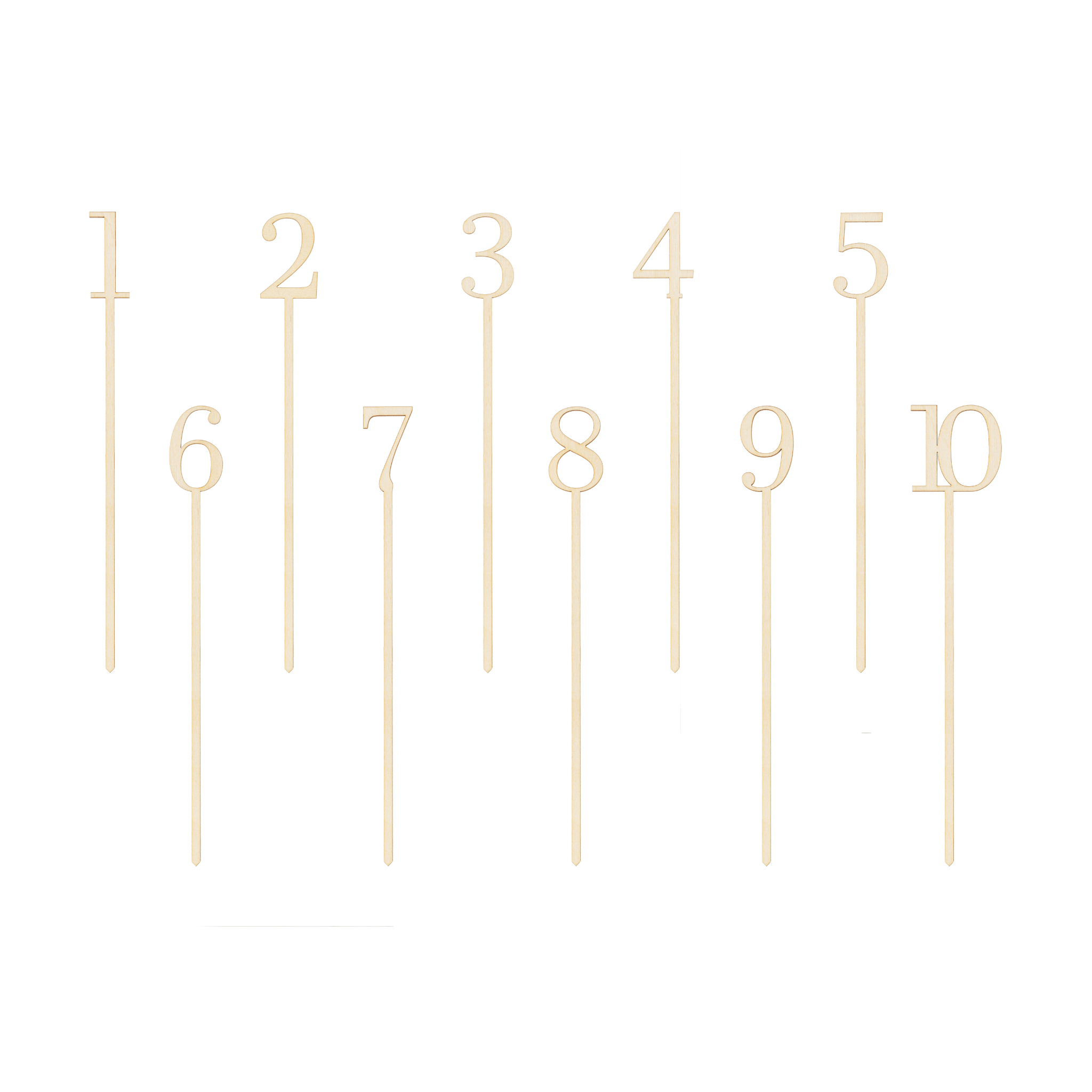 Kuchentopper Zahlen Tischnummern Holz -hey-Party.de- Cupcake- und Kuchen-Topper -#Variante_