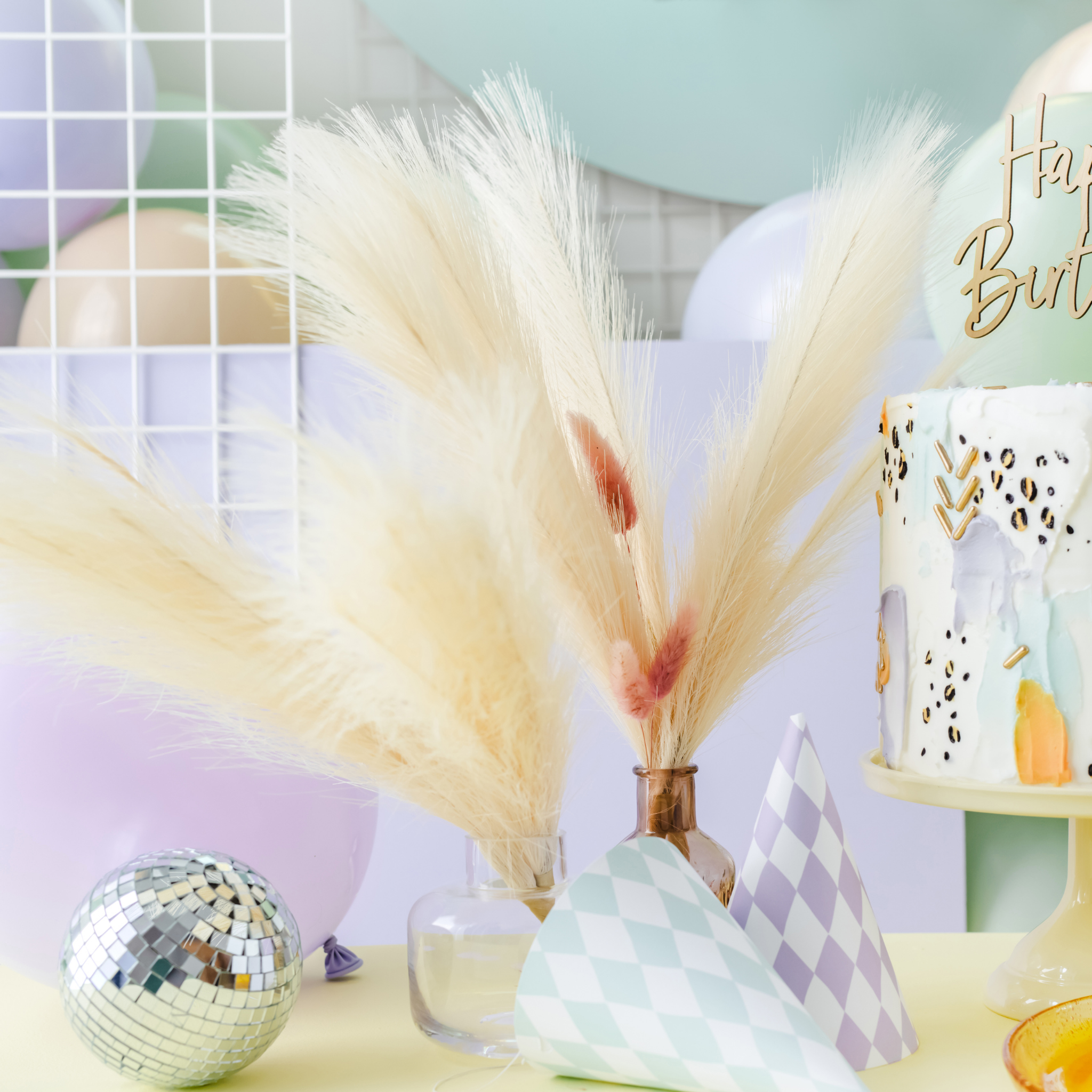 Künstliches Pampasgras Groß -hey-Party.de- Kunstblumen -#Variante_