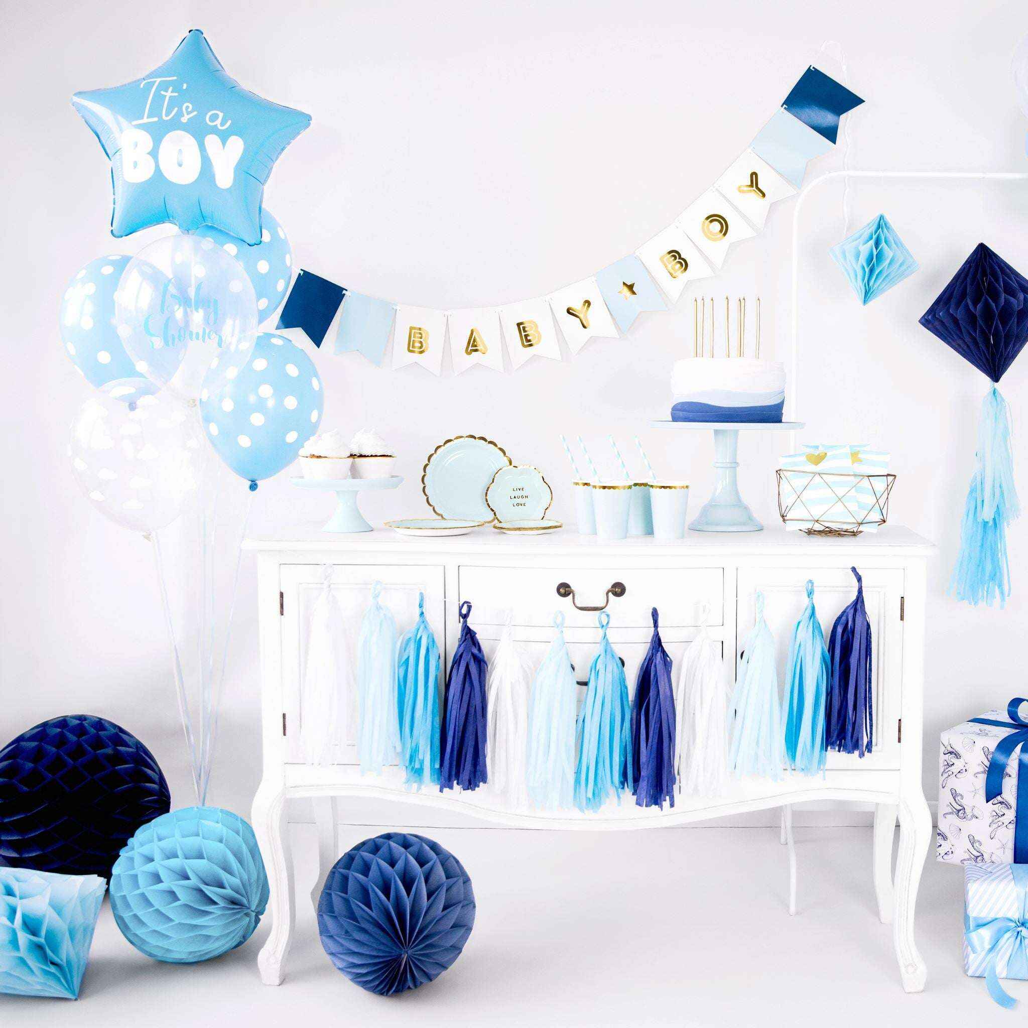 Luftballons Hellblau mit Punkten -hey-Party.de- Latexballons -#Variante_