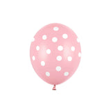 Luftballons Rosa mit Punkten -hey-Party.de- Latexballons -#Variante_